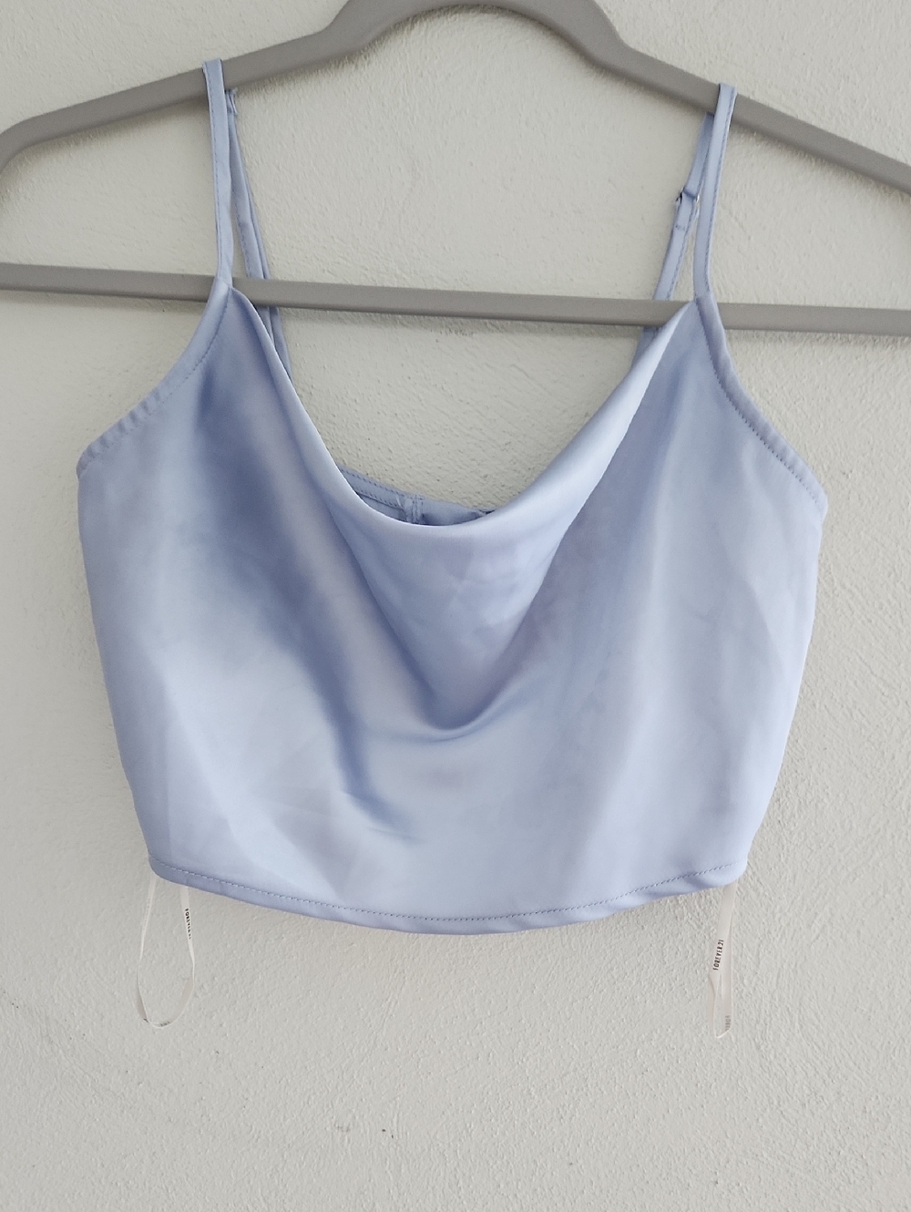 Forever 21 Light Blue Satin Cowl Camisole Top